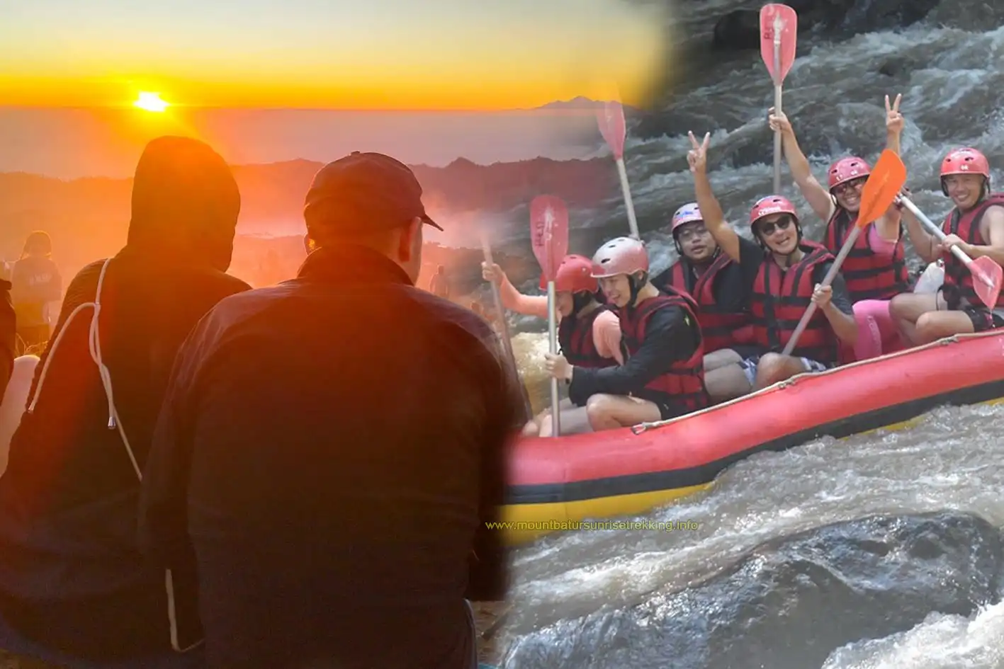 Mount Batur Trekking and Ayung River Rafting