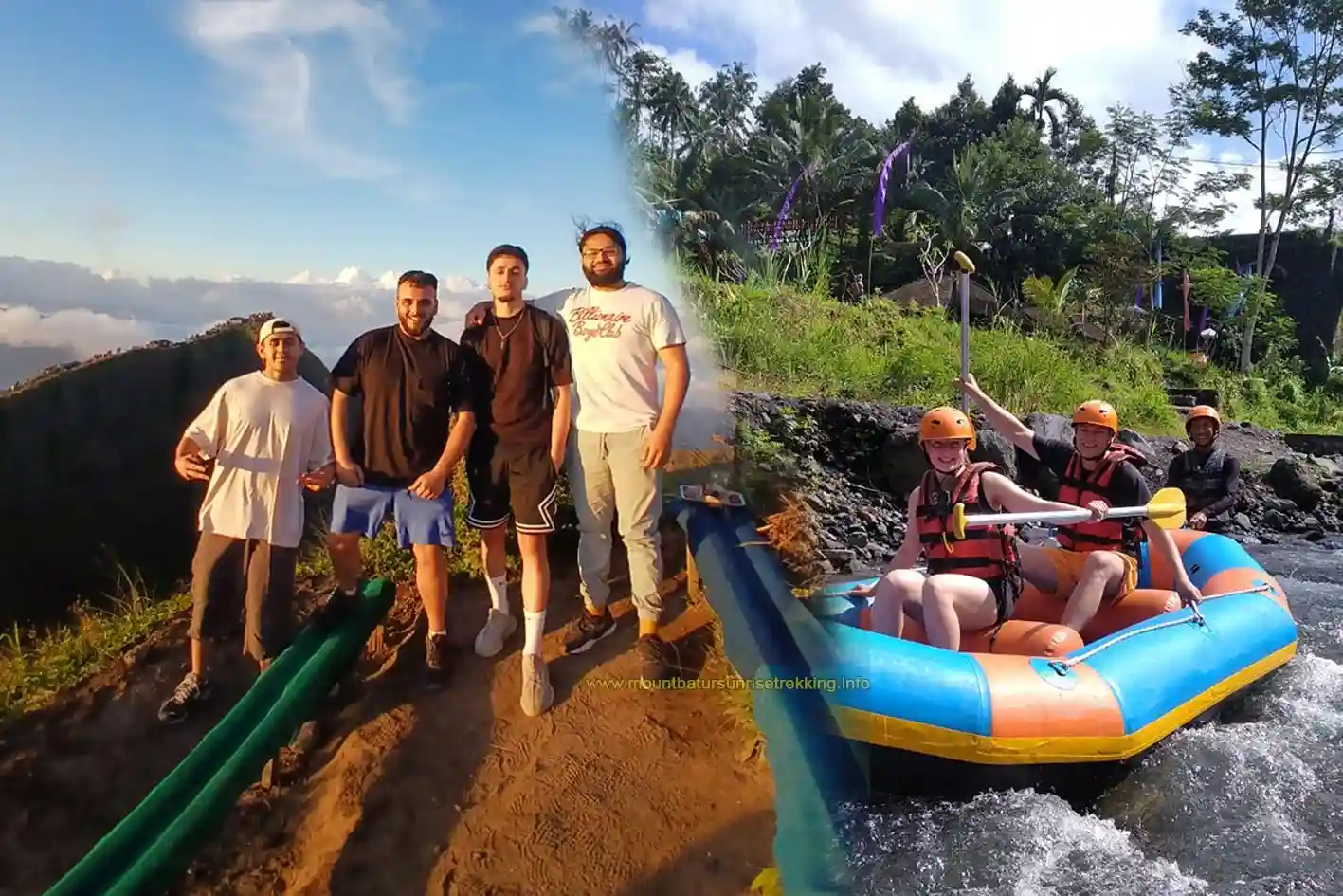 Mount Batur Sunrise Trekking and Telaga Waja Rafting